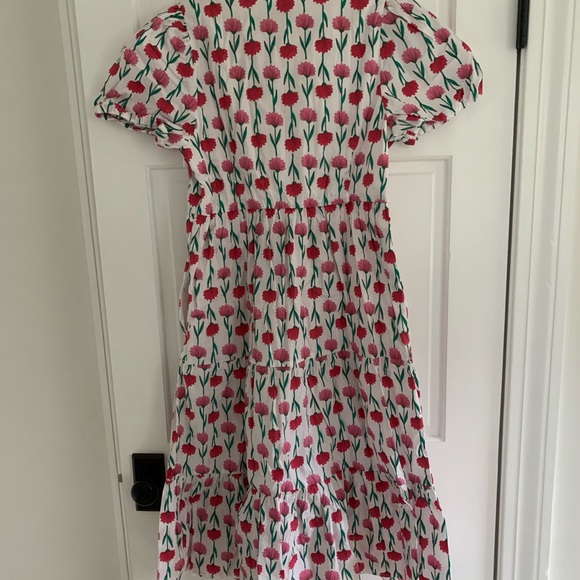 NWT J.Crew Factory Cotton Poplin Tiered Midi Dress 10 - Picture 4 of 4